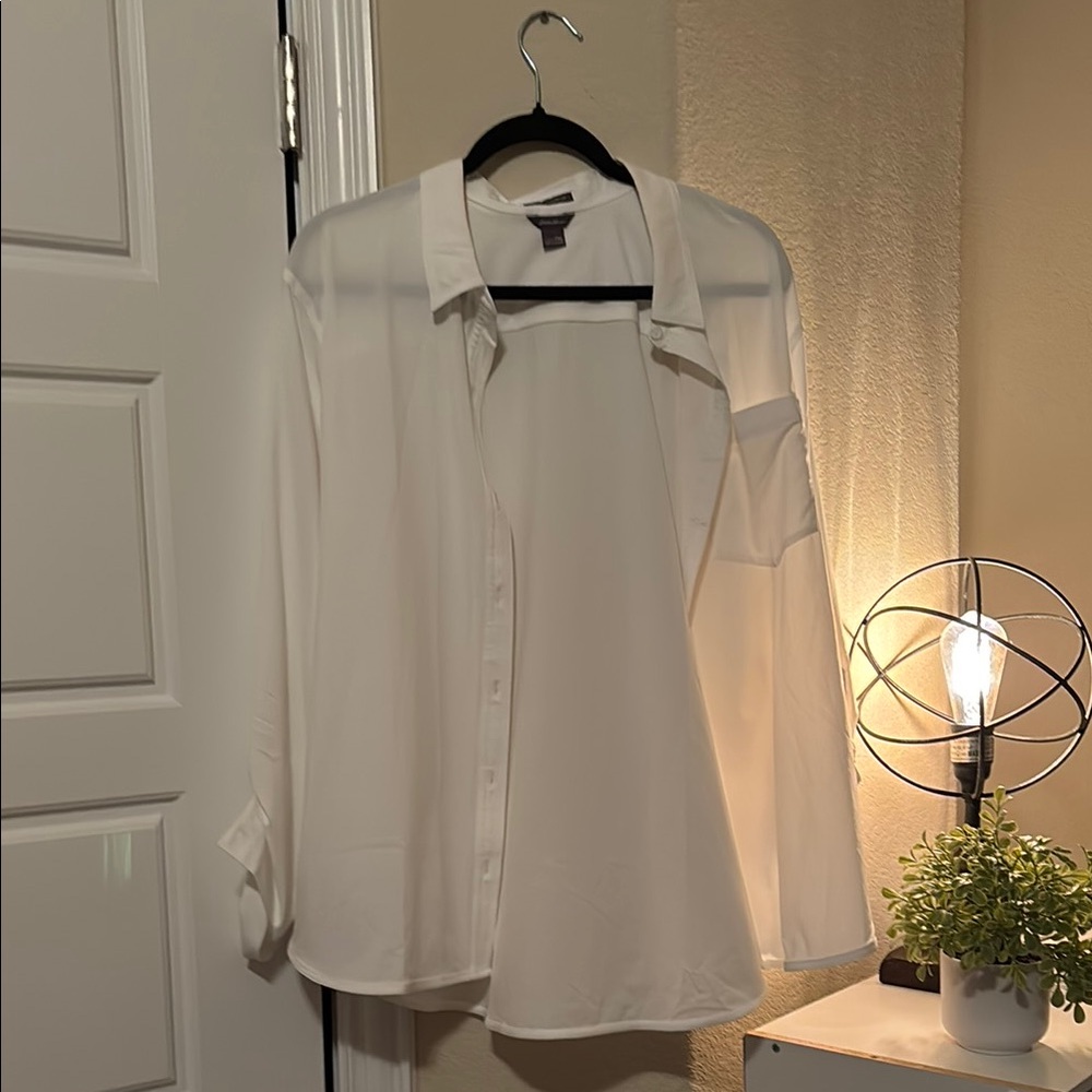 2 pack - 2XL Eddie Bauer White Casual Button Down Shirt , sleeveless button down